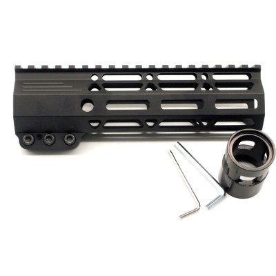 Clamp On Black Tactical 7 inches M-LOK handguard for AR15 M4 M16 with Steel Barrel Nut fits .223/5.56 rifles