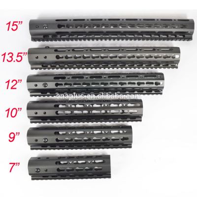 Trirock Black anodized optional 7'' 9'' 10'' 12'' 13.5'' 15'' Length KeyMod AR15 Handguard with Free Float Rail Mounting System