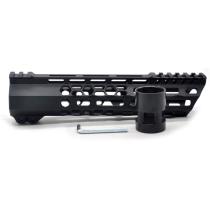Trirock New Clamp style 9 inches black M-LOK free float AR15 M16 M4 rifle handguard with a curve slant cut nose fit .223/5.56 rifles