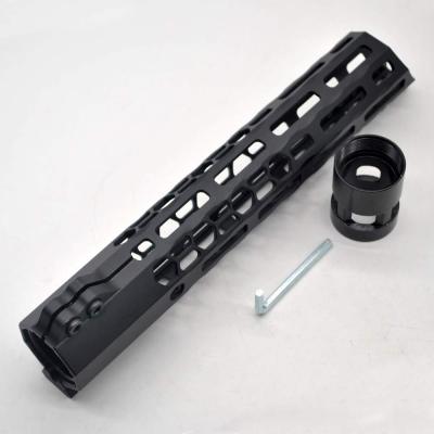 Trirock New Clamp style 10 inches black M-LOK free float AR15 M16 M4 rifle handguard with a curve slant cut nose fit .223/5.56 rifles