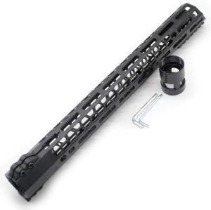 New Clamp style 15 inches black M-LOK free float AR15 M16 M4 rifle handguard with a curve slant cut nose fit .223/5.56 rifles