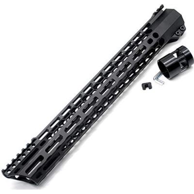 New Clamp style 17 inches black M-LOK free float AR15 M16 M4 rifle handguard with a curve slant cut nose fit .223/5.56 rifles