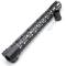 Trirock New Clamp style 17 inches black M-LOK free float AR15 M16 M4 rifle handguard with a curve slant cut nose fit .223/5.56 rifles