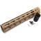 Trirock NSR Lightweight Tan/FDE 12 inch One Piece Style AR-15 System M-LOK Free Float AR15 Handguard with steel barrel nut