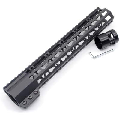 Trirock New Clamp On Black Tactical 12 inches Keymod handguard for AR15 M4 M16 with Steel Barrel Nut fits .223/5.56 rifles