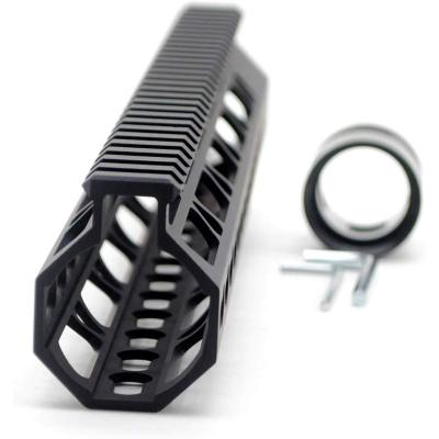 Trirock New Clamp On Black Tactical 12 inches Keymod handguard for AR15 M4 M16 with Steel Barrel Nut fits .223/5.56 rifles
