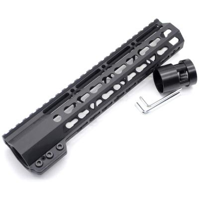 Trirock New Clamp On Black Tactical 10 inches Keymod handguard for AR15 M4 M16 with Steel Barrel Nut fits .223/5.56 rifles