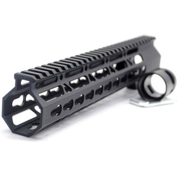 Trirock New Clamp On Black Tactical 11 inches Keymod handguard for AR15 M4 M16 with Steel Barrel Nut fits .223/5.56 rifles