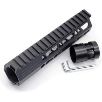 Trirock New Clamp On Black Tactical 7 inches Keymod handguard for AR15 M4 M16 with Steel Barrel Nut fits .223/5.56 rifles