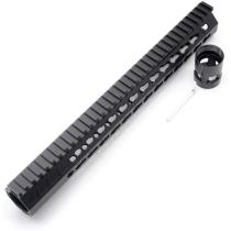 Trirock New Clamp On Black Tactical 13.5 inches Keymod handguard for AR15 M4 M16 with Steel Barrel Nut fits .223/5.56 rifles