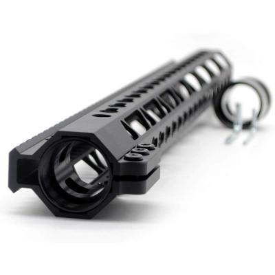 Trirock New Clamp On Black Tactical 17 inches Keymod handguard for AR15 M4 M16 with Steel Barrel Nut fits .223/5.56 rifles
