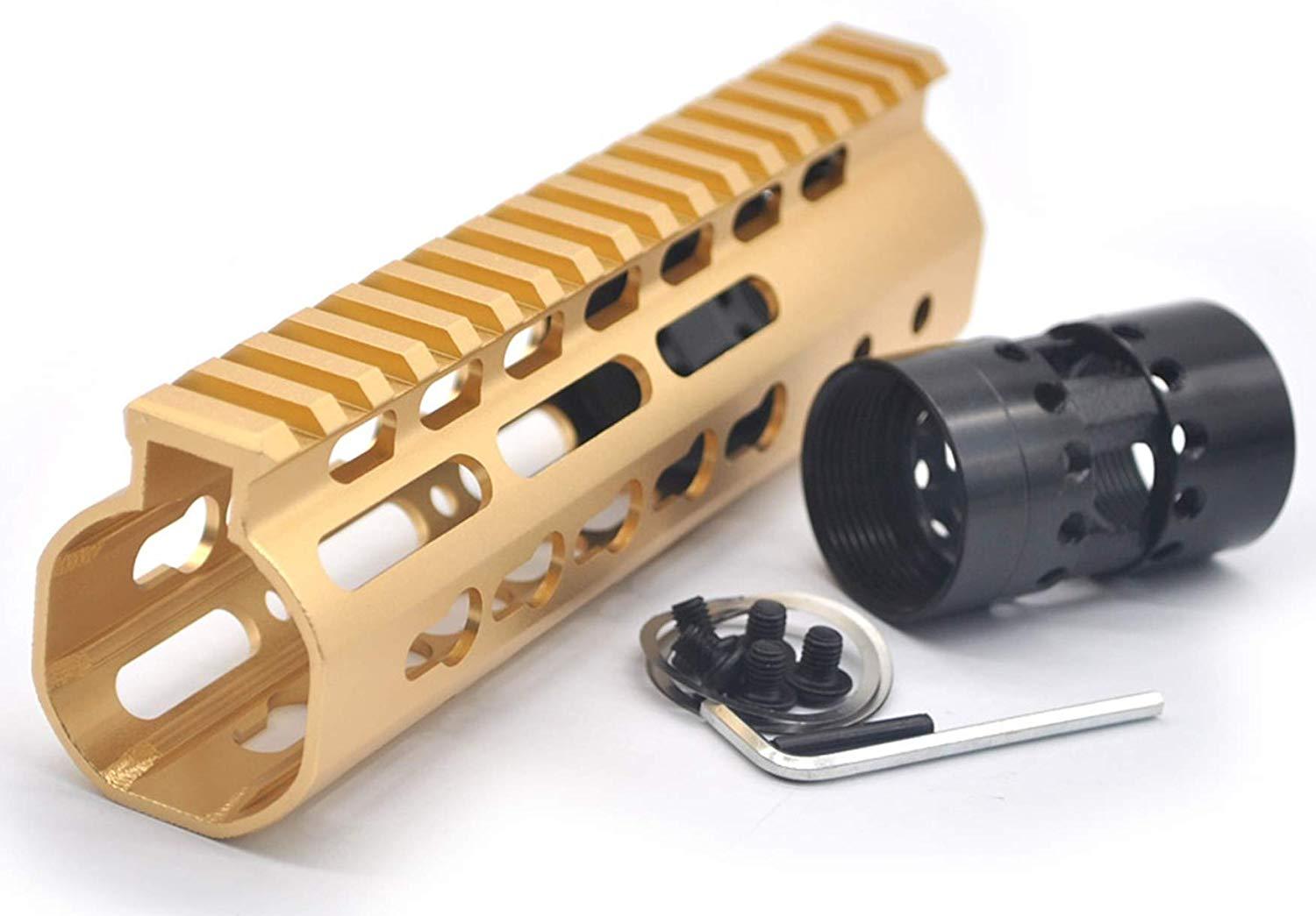 Gold Nsr 7 Inches Free Float Keymod Ar15 Ar 15 Handguard With Rail