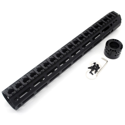 Trirock Top grade 15 inch M46 large diameter free float M-LOK AR15 AR-15 MLOK handguards fits .223/5.56 rifles