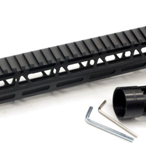Clamp On Black Tactical 13.5 inches M-LOK handguard for AR15 M4 M16 with Steel Barrel Nut fits .223/5.56 rifles