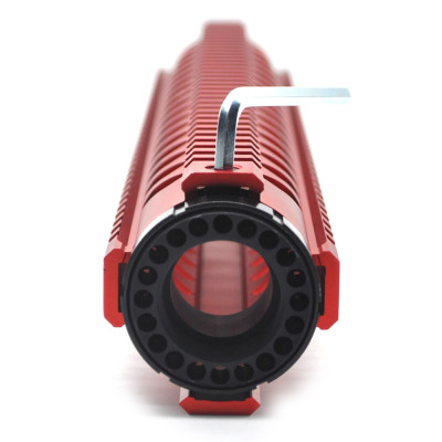 Trirock New 15'' Red Quad Rail Handguard Free Float Picatinny Rail Mount fits .223/5.56 rifle AR15 AR-15 M16