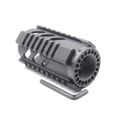 TRIROCK New 4'' Black Quad Rail Handguard Picatinny Rail Mount fits .223/5.56 rifle AR15 AR-15 M16 for real pistol shotgun