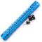 Trirock NSR style Blue 15 inch M-LOK free float AR15 handguard mlok bevel edge fits .223/5.56 rifles with steel barrel nut