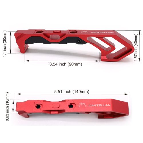 Trirock Red Hand Stop Aluminum Anodized for both Keymod and M-lok Handguard System