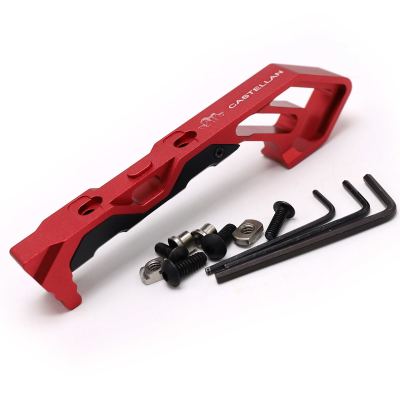 Trirock Red Hand Stop Aluminum Anodized for both Keymod and M-lok Handguard System handstop