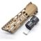 Trirock New Clamp style 7 inch Tan/ FDE M-LOK free float AR15 M16 M4 rifle handguard with a curve slant cut nose fit .223/5.56 rifles