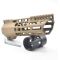 Trirock New Clamp style 7 inch Tan/ FDE M-LOK free float AR15 M16 M4 rifle handguard with a curve slant cut nose fit .223/5.56 rifles