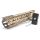 Trirock New Clamp style 11 inch Tan/ FDE M-LOK free float AR15 M16 M4 rifle handguard with a curve slant cut nose fit .223/5.56 rifles