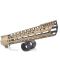 Trirock New Clamp style 13.5 inch Tan/ FDE M-LOK free float AR15 M16 M4 rifle handguard with a curve slant cut nose fit .223/5.56 rifles