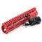 New NSR 9 Inch Length Red Free Floating M-LOK AR15 Handguard With Rail Mount Steel Barrel Nut