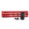 New NSR 9 Inch Length Red Free Floating M-LOK AR15 Handguard With Rail Mount Steel Barrel Nut