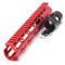 New NSR 9 Inch Length Red Free Floating M-LOK AR15 Handguard With Rail Mount Steel Barrel Nut