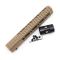 Trirock NSR Lightweight Tan/FDE 9 inch One Piece Style AR-15 System M-LOK Free Float AR15 Handguard with steel barrel nut