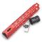 Trirock  NSR style Red 9 inch M-LOK free float AR15 handguard mlok bevel edge fits .223/5.56 rifles with steel barrel nut
