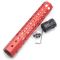 Trirock  NSR style Red 9 inch M-LOK free float AR15 handguard mlok bevel edge fits .223/5.56 rifles with steel barrel nut