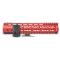 Trirock NSR style Red 10 inch M-LOK free float AR15 handguard mlok bevel edge fits .223/5.56 rifles with steel barrel nut