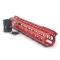 Trirock NSR style Red 12 inch M-LOK free float AR15 handguard mlok bevel edge fits .223/5.56 rifles with steel barrel nut