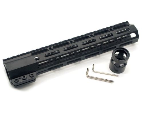 Clamp On Black Tactical 11 inch M-LOK handguard for AR15 M4 M16 with Steel Barrel Nut fits .223/5.56 rifles