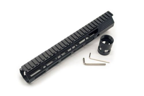 Clamp On Black Tactical 11 inch M-LOK handguard for AR15 M4 M16 with Steel Barrel Nut fits .223/5.56 rifles