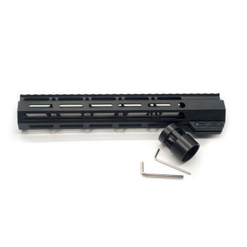 Trirock Clamp On Black Tactical 11 inch M-LOK handguard for AR15 M4 M16 with Steel Barrel Nut fits .223/5.56 rifles
