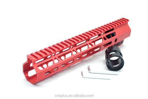 Clamp On Red Tactical 11 inch M-LOK handguard for AR15 M4 M16 with Steel Barrel Nut fits .223/5.56 rifles