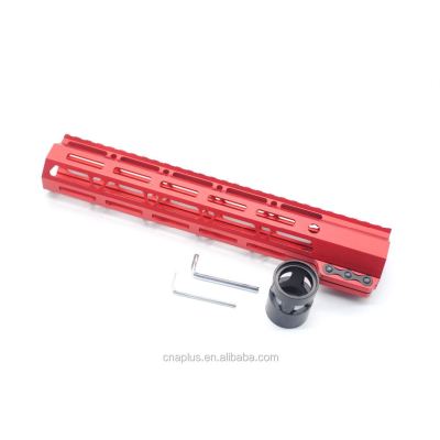 Trirock Clamp On Red Tactical 11 inch M-LOK handguard for AR15 M4 M16 with Steel Barrel Nut fits .223/5.56 rifles