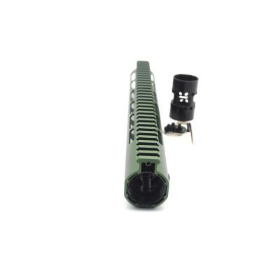 Trirock New NSR 12 Inch Length Olive drab green Free Floating KeyMod AR15 Handguard With Rail Mount Steel Barrel Nut