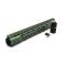 Trirock New NSR 15 Inch Length Olive drab green Free Floating KeyMod AR15 Handguard With Rail Mount Steel Barrel Nut
