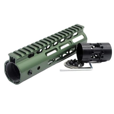 New NSR 7 Inch Length Olive drab green Free Floating KeyMod AR15 Handguard With Rail Mount Steel Barrel Nut