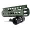 Trirock New NSR 7 Inch Length Olive drab green Free Floating KeyMod AR15 Handguard With Rail Mount Steel Barrel Nut