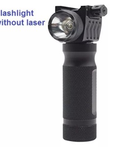 Trirock Tactical LED 200 lumens Combo illumination vertical grip Flashlight Fits 21mm Weaver Picatinny rail without laser sight