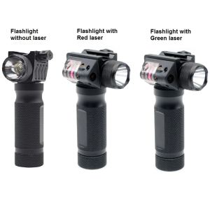 Trirock Tactical LED 200 lumens Combo illumination vertical grip Flashlight Fits 21mm Weaver Picatinny rail