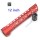 Trirock New Clamp style 12 inches red M-LOK free float AR15 M16 M4 rifle handguard with a curve slant cut nose fit .223/5.56 rifles