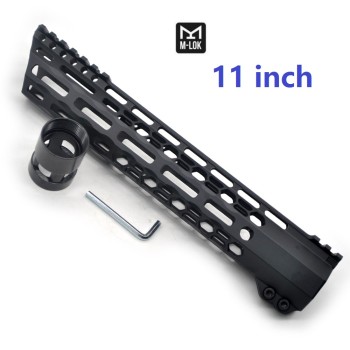 Trirock New Clamp style 11 inches black M-LOK free float AR15 M16 M4 rifle handguard with a curve slant cut nose fit .223/5.56 rifles