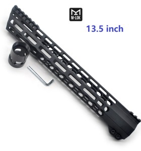 Trirock New Clamp style 13.5 inches black M-LOK free float AR15 M16 M4 rifle handguard with a curve slant cut nose fit .223/5.56 rifles