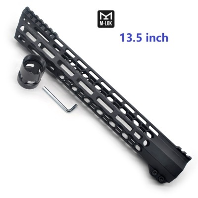 Trirock New Clamp style 13.5 inches black M-LOK free float AR15 M16 M4 rifle handguard with a curve slant cut nose fit .223/5.56 rifles